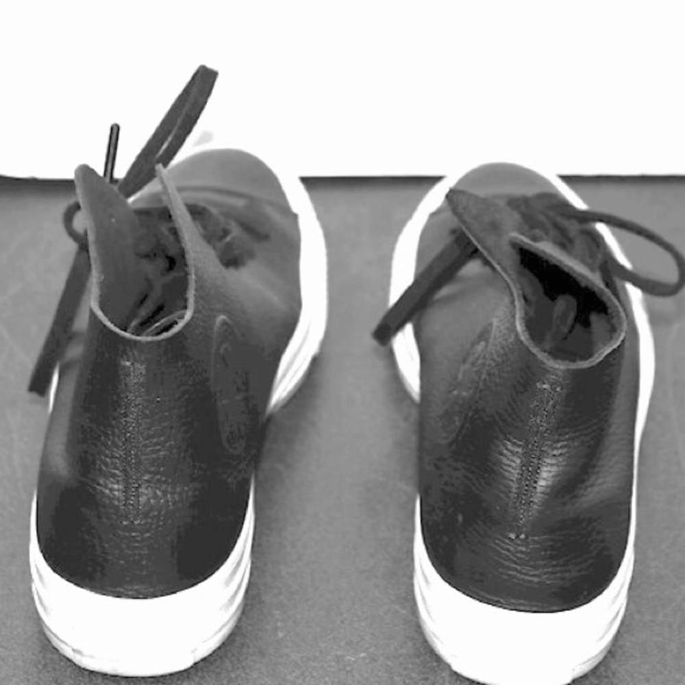 Converse Prime Hi Top Black Leather Sneakers - Picture 10 of 15